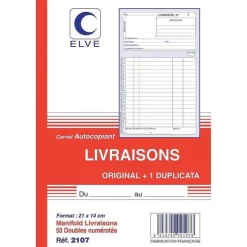 Shop RETIF Manifold Livraisons Autocopiant Format A5 50 Dupli Par Lot De 3