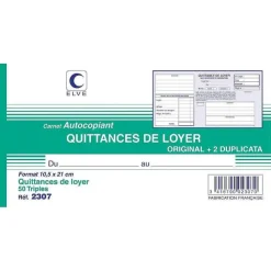 Online RETIF Manifold Opiant Quittance De Loyer 10.5X21. 50 Tripli