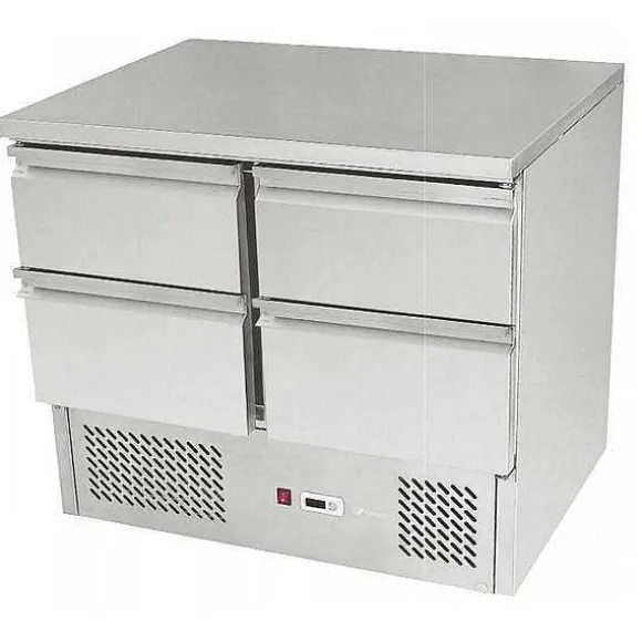 Clearance RETIF Meuble R Frig R De Pr Paration Avec 4 Tiroirs Et Moteur En Dessous Sur 4 Pieds