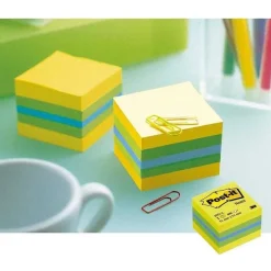 Cheap RETIF Mini Bloc Cube 400 Feuilles Repositionnables 5,1X5,1Cm Citron + Bleu Et Vert