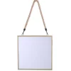 New RETIF Miroir Carr Cadre Noir Ou Or Avec Corde