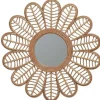 Discount RETIF Miroir Fleur En Rotin 48Cm
