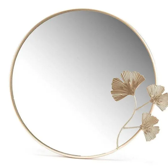 Store RETIF Miroir Rond Dor Décoration Ginko 29Cm