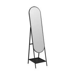 Discount RETIF Miroir Sur Pied En Verre Et M Tal Noir H160Cm
