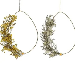 Best RETIF Oeuf Metal Suspendre Avec Fleurs S Ch Es 2 Coloris Possibles