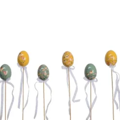 Clearance RETIF Oeufs De P Ques Sur Pique Decor Fleurs Sauvages - Par 6