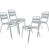 Hot RETIF Pack 4 Chaises D'Ext Rieur Bruxelles En Aluminium