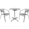 Hot RETIF Pack Table Ronde Et 2 Fauteuils D'Ext Rieur Bruxelles En Aluminium