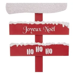 Cheap RETIF Pancarte En Bois Rouge Enneig Avec Bonnet De P Re No L H90Cm