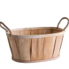 Clearance RETIF Panier Ovale Bois Naturel Avec Anses L25Xp19Xh12Cm
