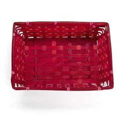 Fashion RETIF Panier Rectangulaire Bambou Rouge L25,7Xp18Xh7,5Cm