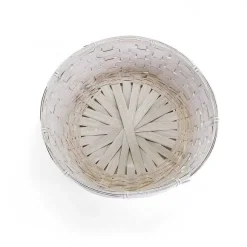 Hot RETIF Panier Rond Bambou Blanc Diam.25Xhaut.7Cm