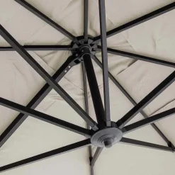 Store RETIF Parasol D Port 3X4M En Aluminium Cru