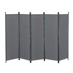 Sale RETIF Paravent De Confidentialit 5 Panneaux 171X250Cm Gris Fonc