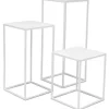 New RETIF Pi Destal M Tal 40X40Cm H75Cm Int. Carr Haut Blanc Mat