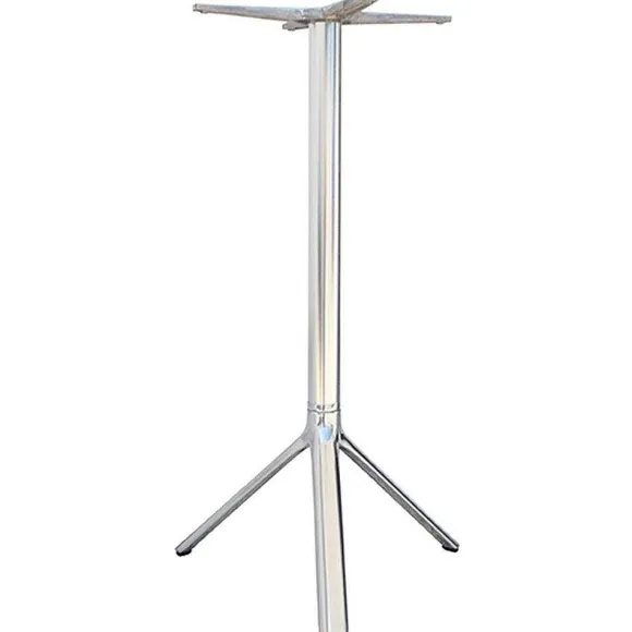 Shop RETIF Pi Tement Pour Table Mange Debout 3 Branches En Aluminium Alu Brillant, H106