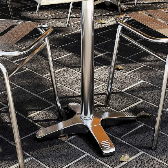 Discount RETIF Pietement Roma Ht72 En Inox Brillant Pour Table Ext Rieure 70X70, 80Cm Maxi