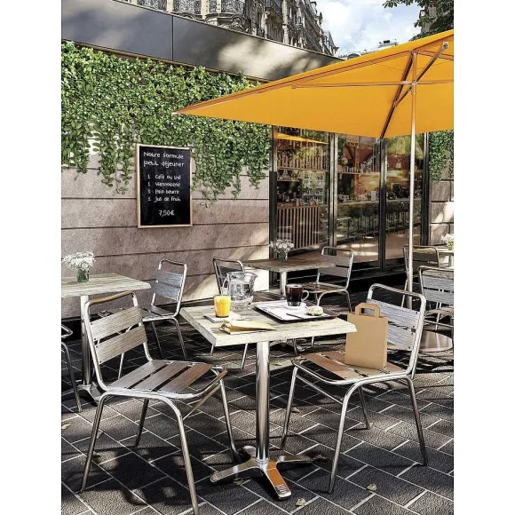 Discount RETIF Pietement Roma Ht72 En Inox Brillant Pour Table Ext Rieure 70X70, 80Cm Maxi
