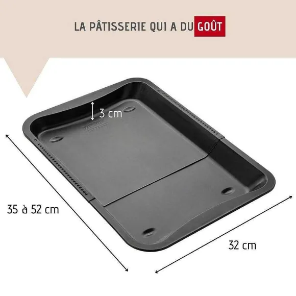 Best RETIF Plaque De Four Extensible De 35-52X32Cm Zenker Black Metallic