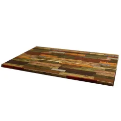 Sale RETIF Plateau Rectangulaire De Table Ext Rieur Werzalit 110X70Cm D Cor Plancha Rouge