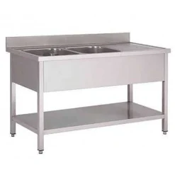 New RETIF Plonge 2 Bacs (Bacs Sur La Gauche) Avec Douchette 1600 Mm