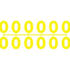 Outlet RETIF Pochette De 1 Barrette De 12 Chiffres 0 Jaune, Picots - 'Dynamik'