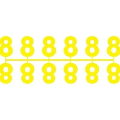 Shop RETIF Pochette De 1 Barrette De 12 Chiffres 8 Jaune, Picots - 'Dynamik'