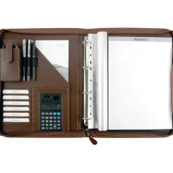 Shop RETIF Porte Document 4 Anneaux 'Viterbo' A4 Mati Re Synth Tique Marron