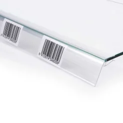 Clearance RETIF Porte Tiquette Transparent L120Xh40Mm Basculant - Pour Tablette Verre