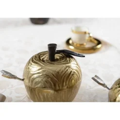 Store RETIF Pot A Sucre Forme Pomme Dore
