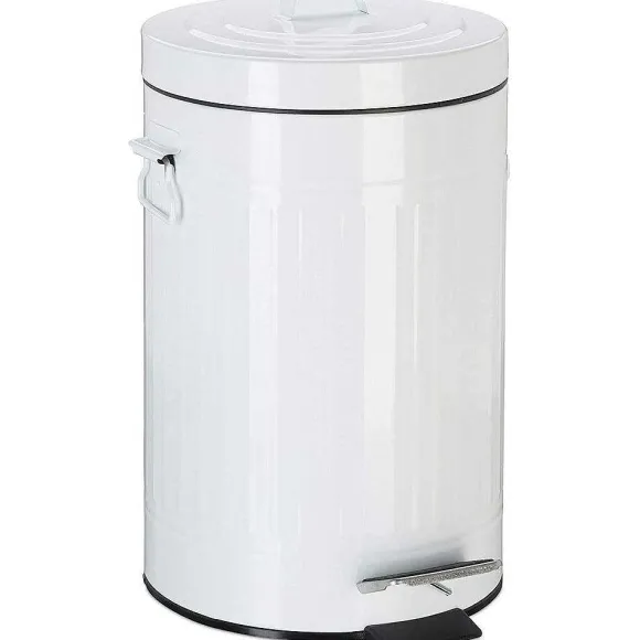 Fashion RETIF Poubelle P Dale Vintage Cuisine Salle De Bain En M Tal 12 Litres Blanc