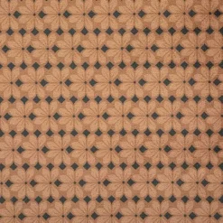 Clearance RETIF Pouf Pliant Et Coffre De Rangement En Velours Marron Caramel Avec Motifs