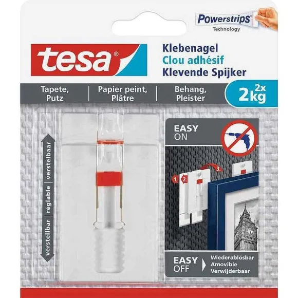 Clearance RETIF Powerstrips Lot De 2 Clous Adh Sif Ajustable Pour Papier Peint Et Pl Tre 2 Kg