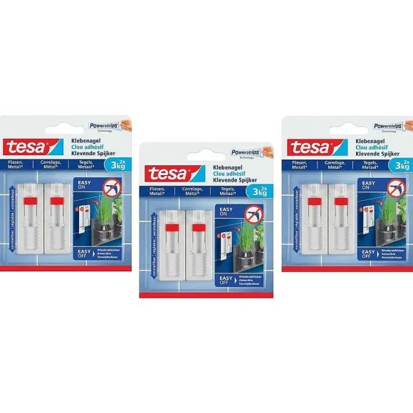 Clearance RETIF Powerstrips Lot De 2 Clous Adh Sif Ajustable Pour Carrelage Et M Tal 3 Kg