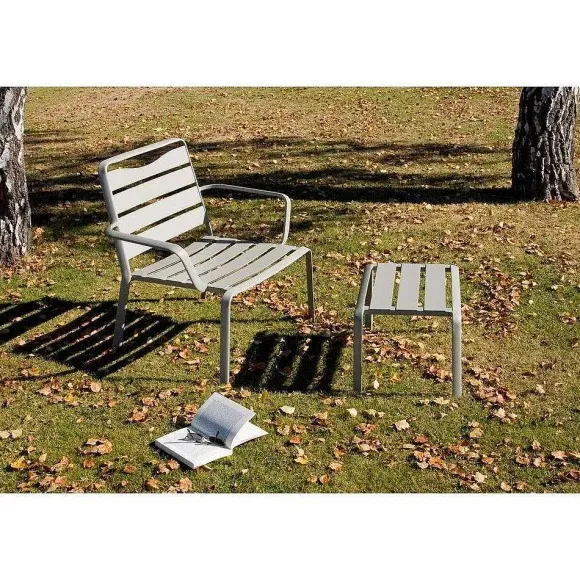 Outlet RETIF Repose-Pieds/Ottoman D'Ext Rieur Spring En Aluminium Couleur Gris Pierre