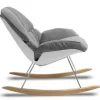 Fashion RETIF Rocking Chair Bey Coloris Gris Tissu