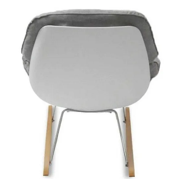Fashion RETIF Rocking Chair Bey Coloris Gris Tissu