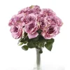 Shop RETIF Rose Maya Artificielle Violine H75Cm T Te Superbe De 12Cm 4 Feuilles