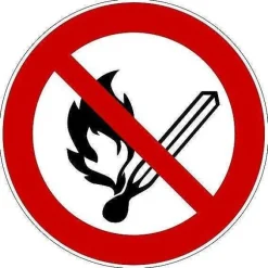 Clearance RETIF Rouleau Mini-Picto 'Flammes Nues Interdites' P003 50Mm