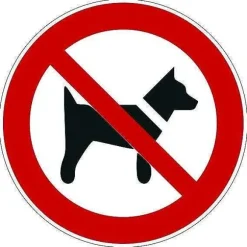 Best RETIF Rouleau Mini-Picto 'Interdit Aux Chiens' P021 50Mm