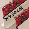 Best Sale RETIF S Parateur Barrette Feuilles Pe Cypr S Vert-Rouge H9,50Cm L75Cm &Socle