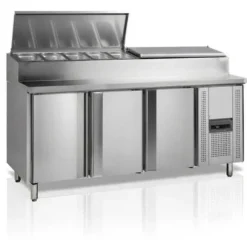 Outlet RETIF Saladette R Frig R E Positive 3 Portes Avec Compartiment Bac Gn 1/3 Inclus