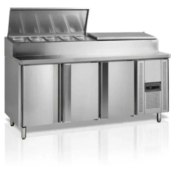 Outlet RETIF Saladette R Frig R E Positive 3 Portes Avec Compartiment Bac Gn 1/3 Inclus
