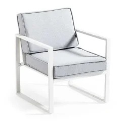 Store RETIF Salon 5 Places Deauville Gris Clair Aluminium Oviala 176 X 71 X 76 Cm