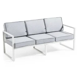 Store RETIF Salon 5 Places Deauville Gris Clair Aluminium Oviala 176 X 71 X 76 Cm