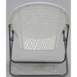 Cheap RETIF Salon En Polyr Sine Et Verre Tremp Kent Blanc