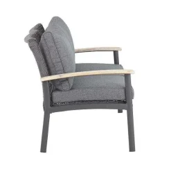 Sale RETIF Salon Jardin Genova - Rotin Design - Resine - Gris - 80 X 134 X 67