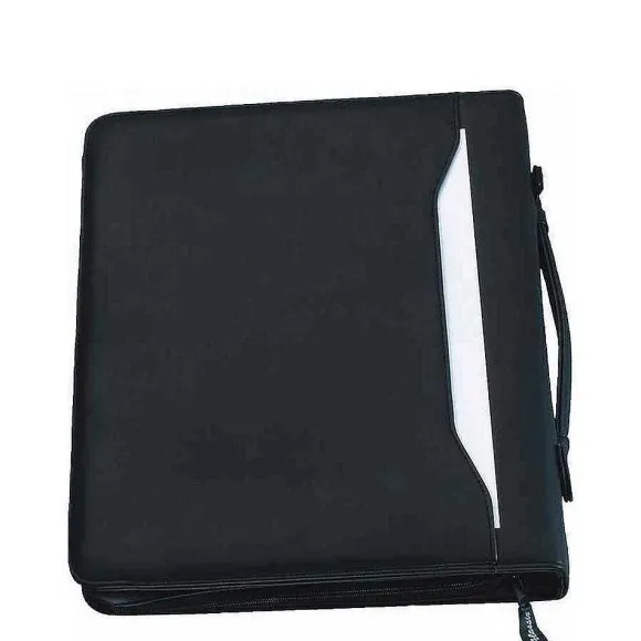 Cheap RETIF Serviette Classeur 4 Anneaux 'Arezzo' A4 Mati Re Synth Tique Noir