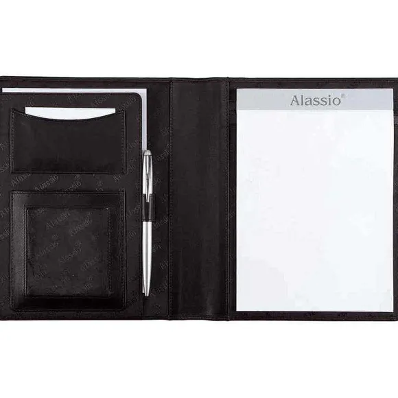 Hot RETIF Serviette Critoire Bormio Format A5 Cuir Nappa De Vache Noir