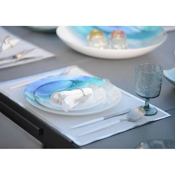Outlet RETIF Serviettes Jetables 21X21Cm Blanc Et Argent Rouleau 32 Pi Ces